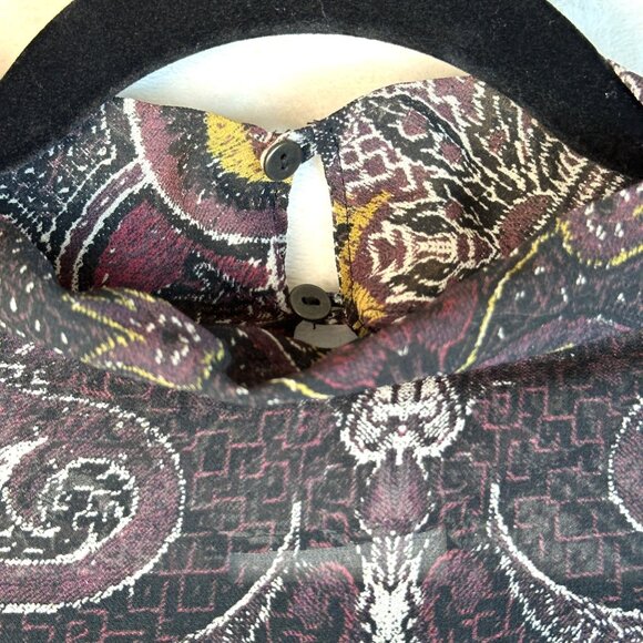 ALLSAINTS Womens Giulia Scarf Dress Sz Small Paisley Boho Handkerchief Hem - Picture 6 of 12